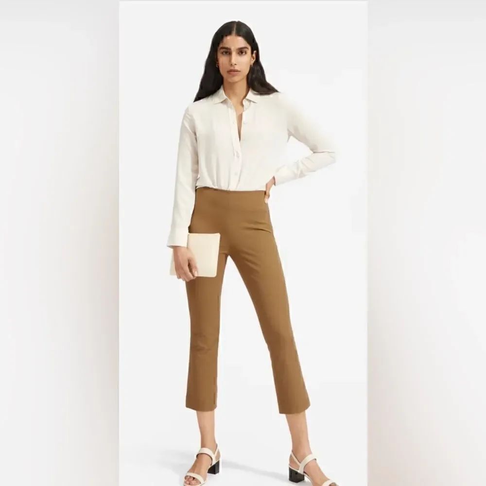 NWT Everlane The Kick Crop Work Pant in Ochre Size 2